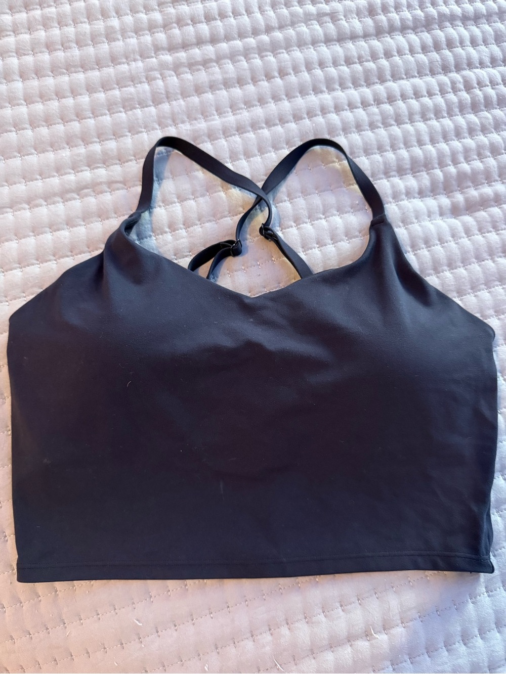Athleta dark blue Longline Strappy Sports Bralette